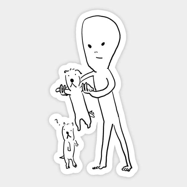 Aliens : Dog, This Bird Cute Sticker by doteau